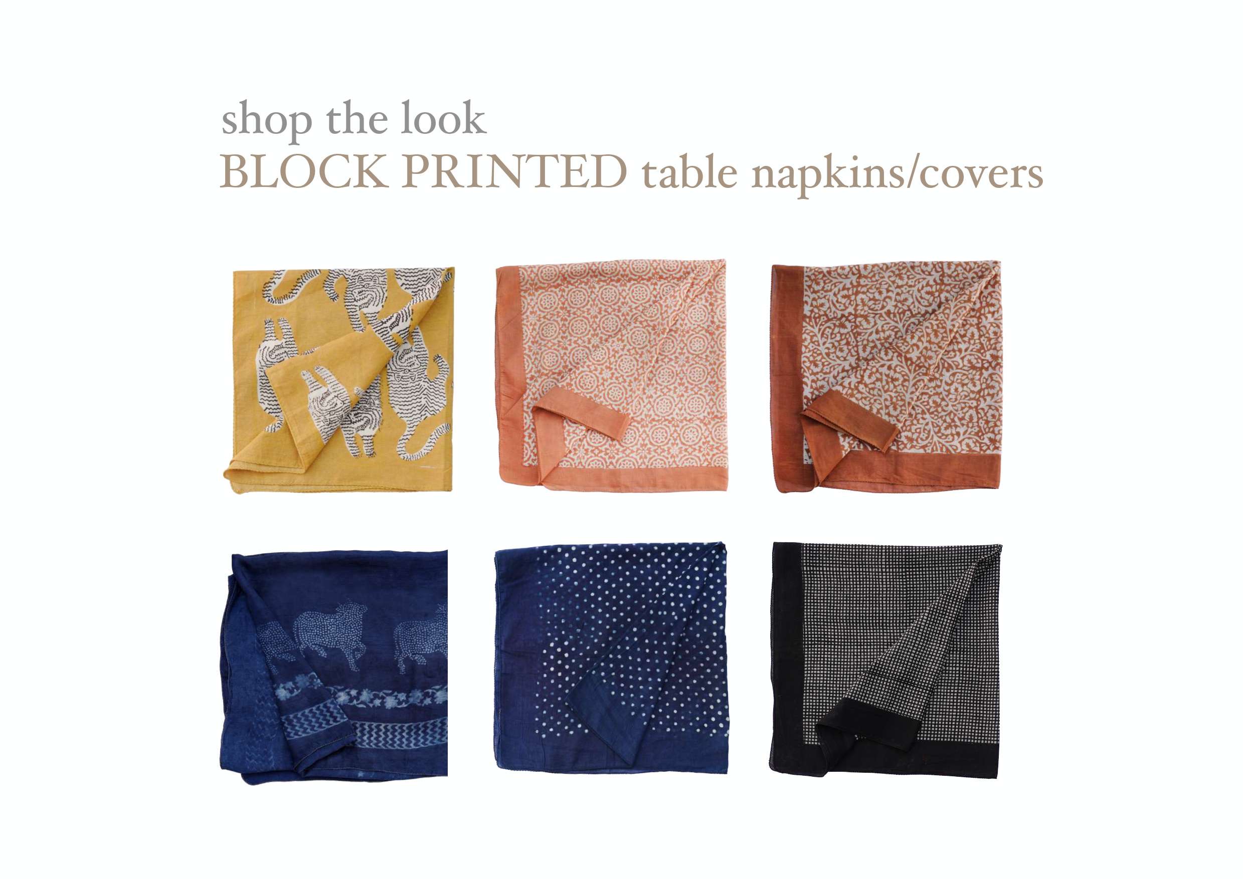 Block Print Napkins Set